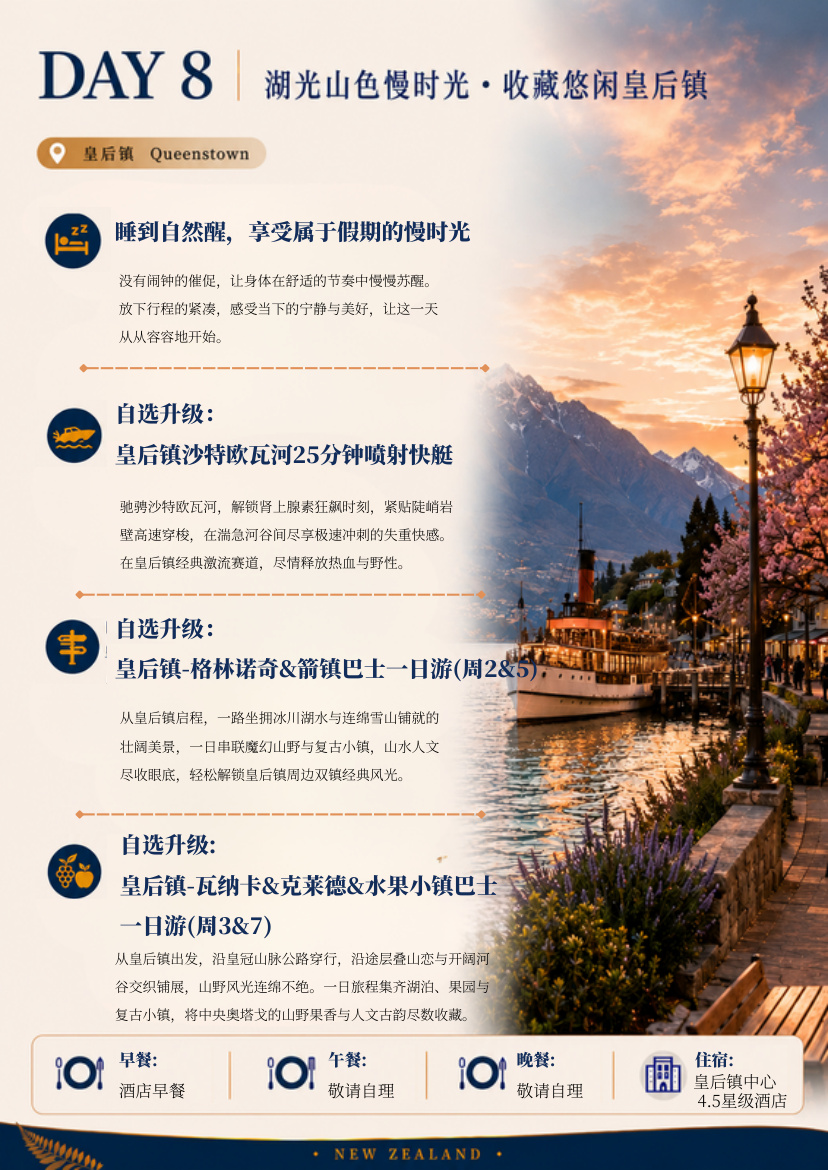 南岛9天8晚悠游 行程详情
