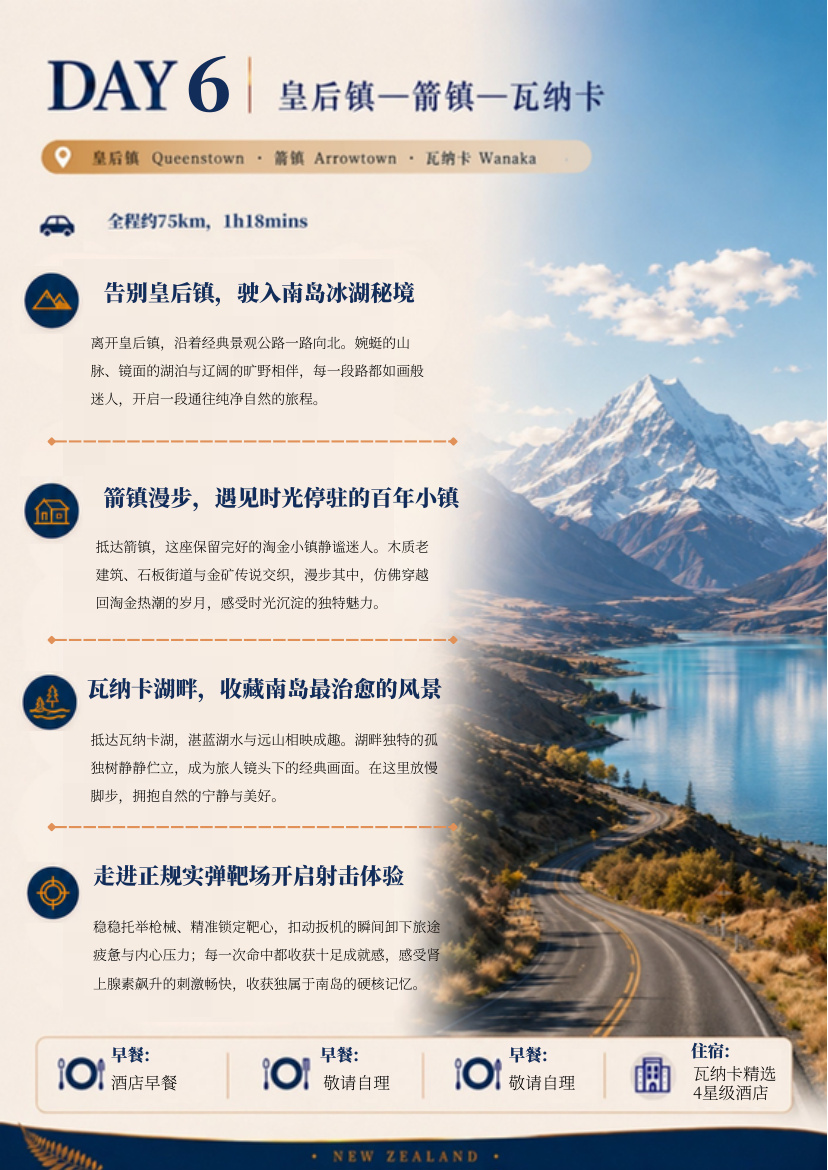 北南岛10天9晚 行程详情