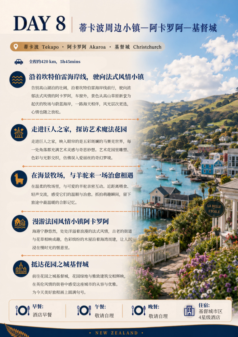 北南岛10天9晚 行程详情
