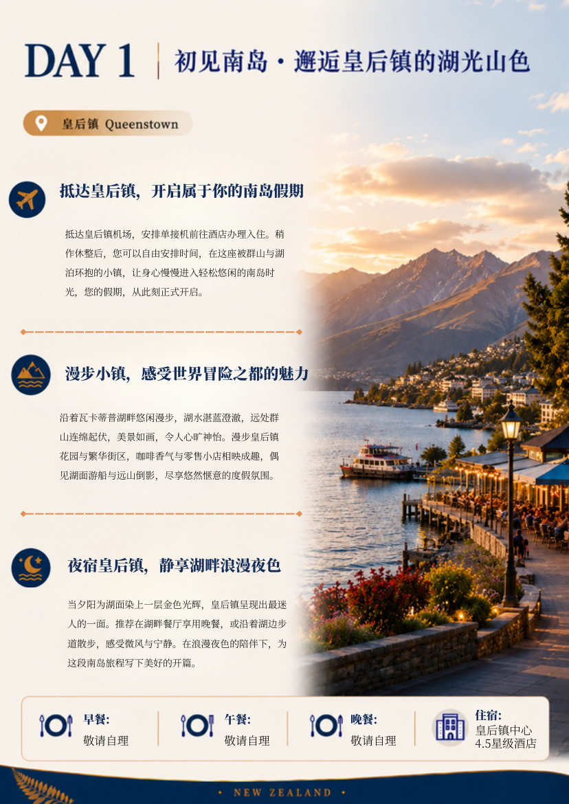南北岛11天10晚探索 行程详情