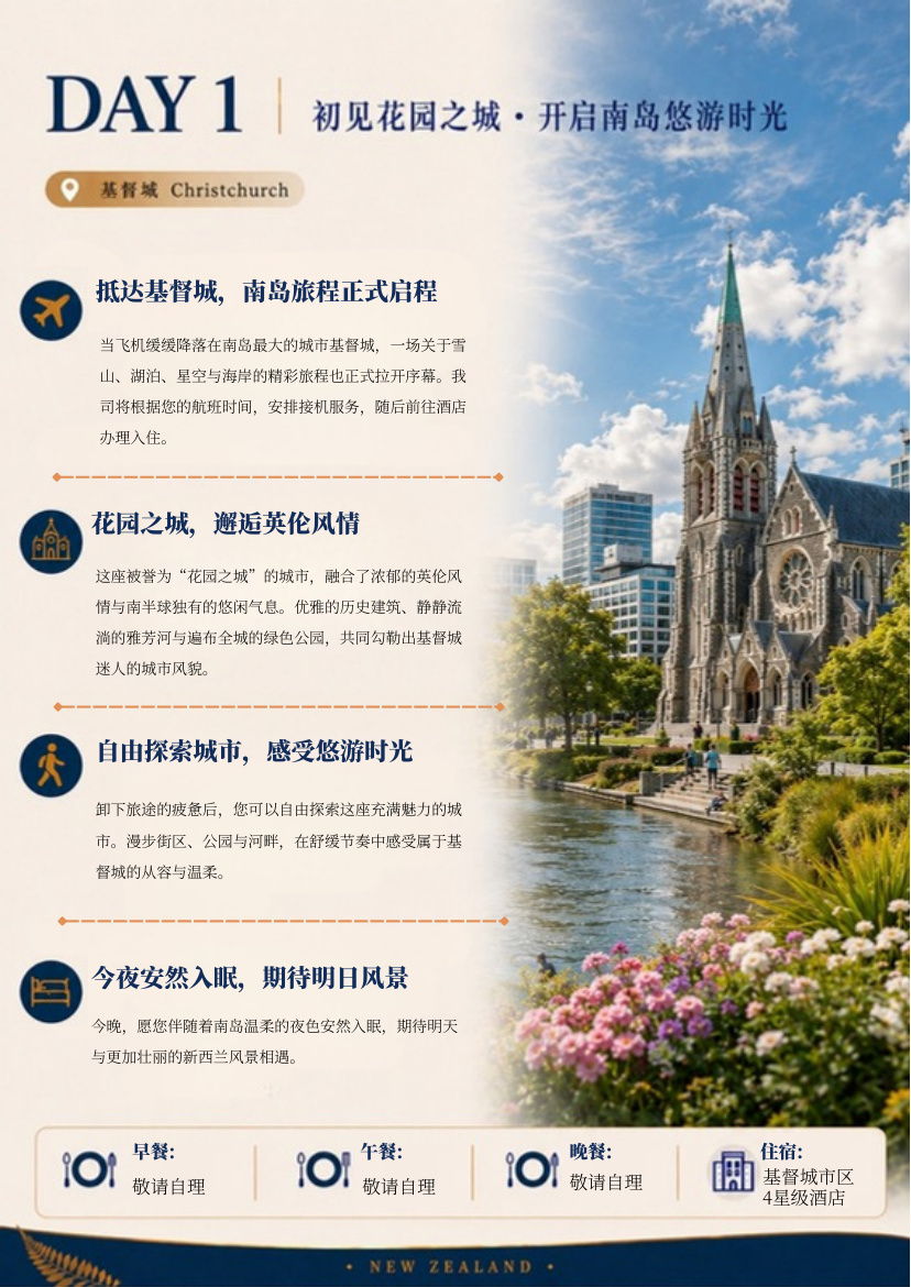 南北岛11天10晚悦享 行程详情