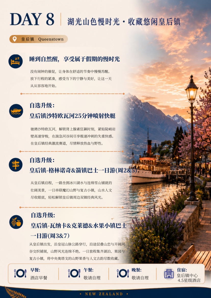南北岛11天10晚悦享 行程详情