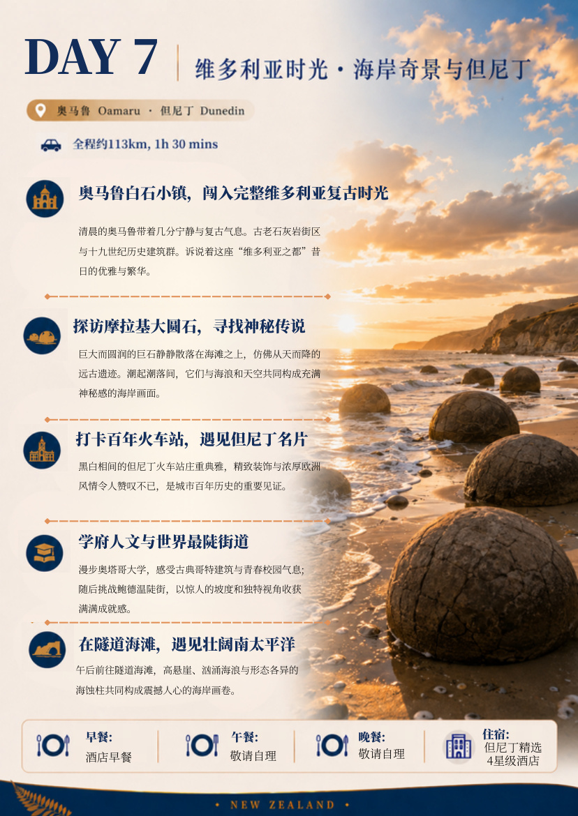 北南岛12天11晚纵览 行程详情