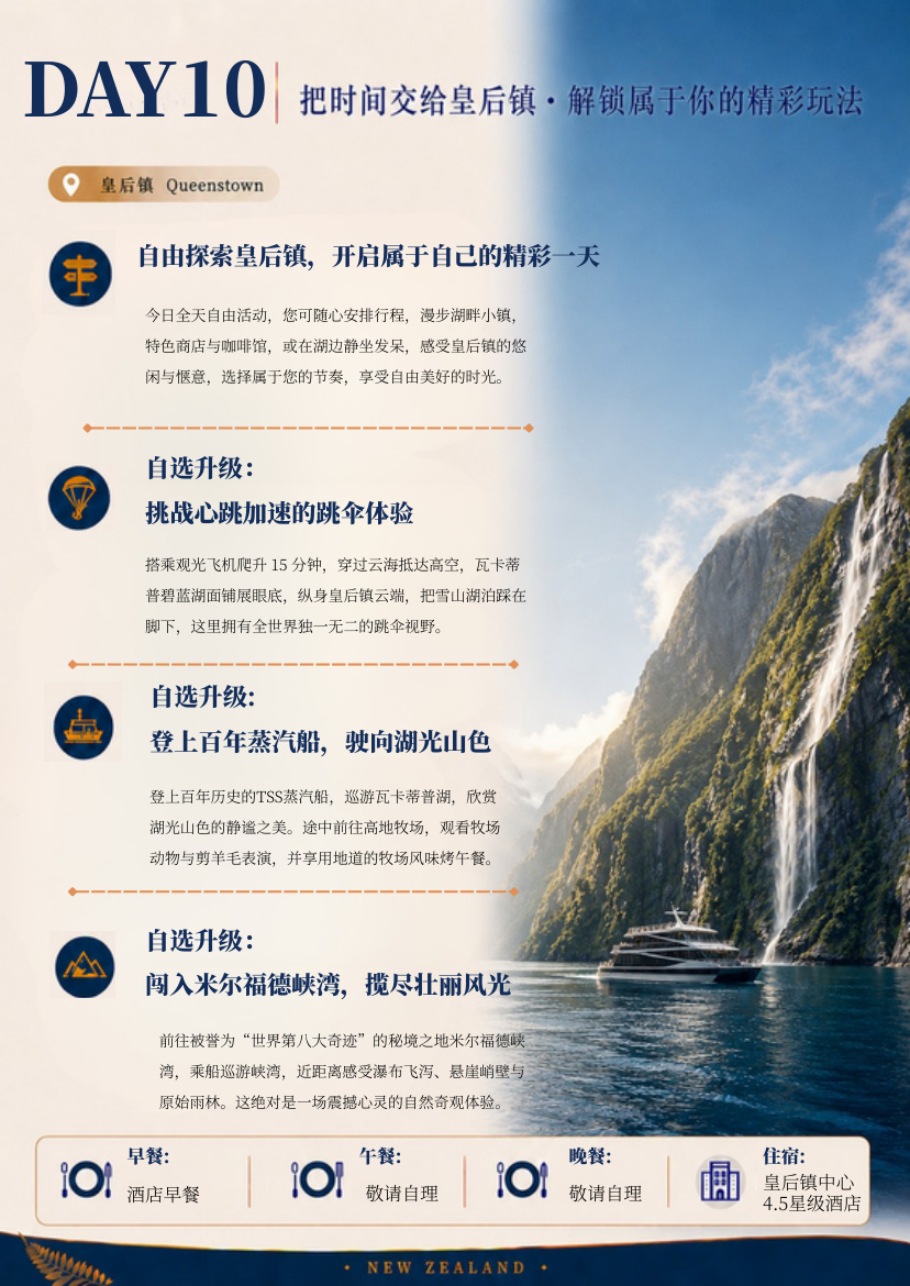 北南岛12天11晚纵览 行程详情